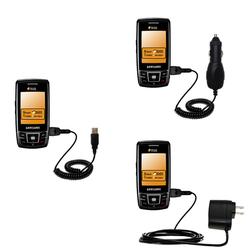 Gomadic Deluxe Kit for the Samsung SGH-D880 DUOS includes a USB cable with Car and Wall Charger - Br
