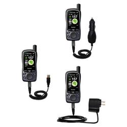Gomadic Deluxe Kit for the SkyGolf SkyCaddie SG5 includes a USB cable with Car and Wall Charger - Br