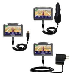 Gomadic Deluxe Kit for the TomTom GO 630 includes a USB cable with Car and Wall Charger - Brand w/ T
