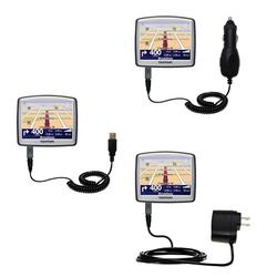 Gomadic Deluxe Kit for the TomTom ONE 130 includes a USB cable with Car and Wall Charger - Brand w/