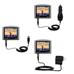 Gomadic Deluxe Kit for the TomTom ONE Regional 22 includes a USB cable with Car and Wall Charger - B