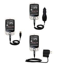 Gomadic Deluxe Kit for the Verizon XV6850 includes a USB cable with Car and Wall Charger - Brand w/