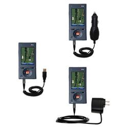 Gomadic Deluxe Kit for the uPro uPro Golf GPS includes a USB cable with Car and Wall Charger - Brand