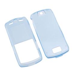 Eforcity Clear Blue Phone Case / Car Automobile Charger for Motorola SLVR L7