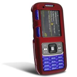 Eforcity Snap / Clip On Rubber Coated Plastic Case for Samsung SPH-M540 Rant, Red