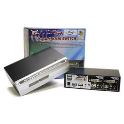 Linkskey Enhanced DVI USB KVM Switch, 2 Port