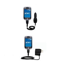 Gomadic Essential Kit for the AT&T SX66 Pocket PC Phone - includes Car and Wall Charger with Rapid Charge Te