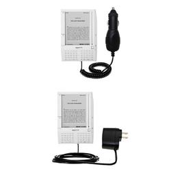 Gomadic Essential Kit for the Amazon Kindle - includes Car and Wall Charger with Rapid Charge Technology -