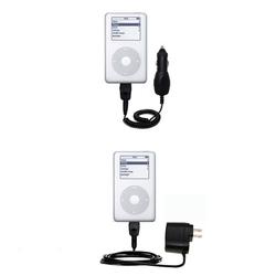 Gomadic Essential Kit for the Apple iPod 4G (20GB) - includes Car and Wall Charger with Rapid Charge Technol