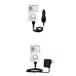 Gomadic Essential Kit for the Apple iPod 5G Video (30GB) - includes Car and Wall Charger with Rapid Charge T