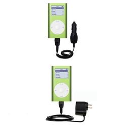 Gomadic Essential Kit for the Apple iPod Mini - includes Car and Wall Charger with Rapid Charge Technology