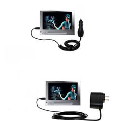 Gomadic Essential Kit for the Archos 704 WiFi - includes Car and Wall Charger with Rapid Charge Technology