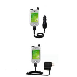 Gomadic Essential Kit for the Audiovox 5050 Pocket PC Phone - includes Car and Wall Charger with Rapid Charg