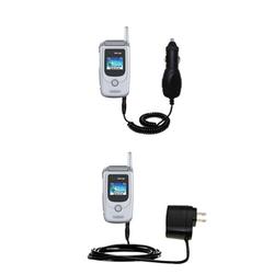 Gomadic Essential Kit for the Audiovox CDM 8940VW - includes Car and Wall Charger with Rapid Charge Technolo