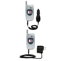 Gomadic Essential Kit for the Audiovox CDM 9900 - includes Car and Wall Charger with Rapid Charge Technology