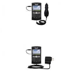 Gomadic Essential Kit for the Blackberry 8800 - includes Car and Wall Charger with Rapid Charge Technology