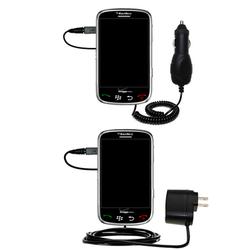 Gomadic Essential Kit for the Blackberry Thunder - includes Car and Wall Charger with Rapid Charge Technolog