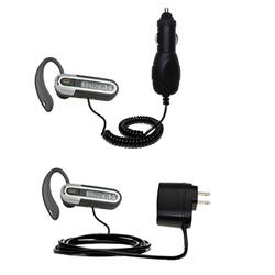 Gomadic Essential Kit for the BlueAnt V12 LCD - includes Car and Wall Charger with Rapid Charge Technology