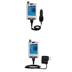 Gomadic Essential Kit for the Cingular iPaq h6320 - includes Car and Wall Charger with Rapid Charge Technolo