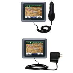 Gomadic Essential Kit for the Garmin Nuvi 500 - includes Car and Wall Charger with Rapid Charge Technology