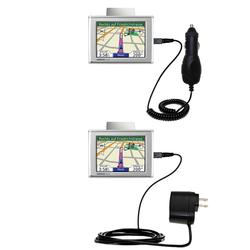 Gomadic Essential Kit for the Garmin Nuvi 600 - includes Car and Wall Charger with Rapid Charge Technology