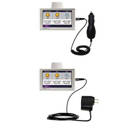 Gomadic Essential Kit for the Garmin Nuvi 680 - includes Car and Wall Charger with Rapid Charge Technology
