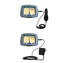 Gomadic Essential Kit for the Garmin StreetPilot C310 - includes Car and Wall Charger with Rapid Charge Tech