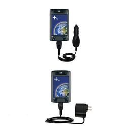 Gomadic Essential Kit for the HP iPAQ hx4700 / hx 4700 - includes Car and Wall Charger with Rapid Charge Tec