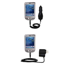 Gomadic Essential Kit for the HP iPaq 110 - includes Car and Wall Charger with Rapid Charge Technology - Go