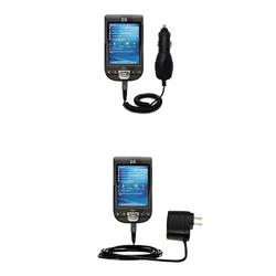 Gomadic Essential Kit for the HP iPaq 111 - includes Car and Wall Charger with Rapid Charge Technology - Go
