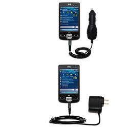 Gomadic Essential Kit for the HP iPaq 210 - includes Car and Wall Charger with Rapid Charge Technology - Go