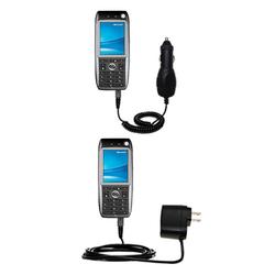 Gomadic Essential Kit for the HTC Breeze - includes Car and Wall Charger with Rapid Charge Technology - Gom