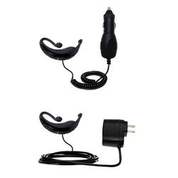 Gomadic Essential Kit for the Jabra A210 - includes Car and Wall Charger with Rapid Charge Technology - Gom