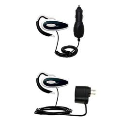 Gomadic Essential Kit for the Jabra BT130 - includes Car and Wall Charger with Rapid Charge Technology - Go