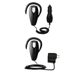 Gomadic Essential Kit for the Jabra BT135 - includes Car and Wall Charger with Rapid Charge Technology - Go