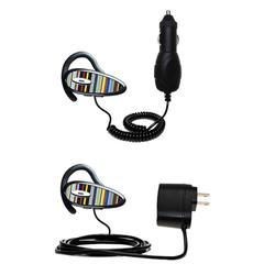 Gomadic Essential Kit for the Jabra BT160 - includes Car and Wall Charger with Rapid Charge Technology - Go