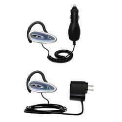 Gomadic Essential Kit for the Jabra BT350 - includes Car and Wall Charger with Rapid Charge Technology - Go