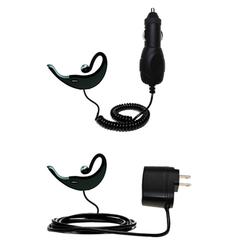 Gomadic Essential Kit for the Jabra BT500v - includes Car and Wall Charger with Rapid Charge Technology - G