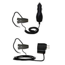 Gomadic Essential Kit for the Jabra JX10 - includes Car and Wall Charger with Rapid Charge Technology - Gom