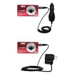 Gomadic Essential Kit for the Kodak V530 - includes Car and Wall Charger with Rapid Charge Technology - Gom