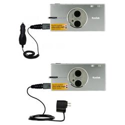 Gomadic Essential Kit for the Kodak V705 - includes Car and Wall Charger with Rapid Charge Technology - Gom
