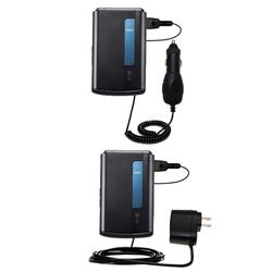Gomadic Essential Kit for the LG HB620T DVB-T - includes Car and Wall Charger with Rapid Charge Technology