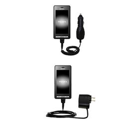 Gomadic Essential Kit for the LG KE850 Prada - includes Car and Wall Charger with Rapid Charge Technology -