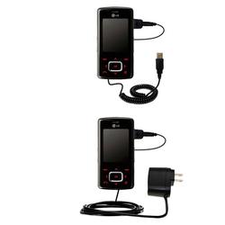 Gomadic Essential Kit for the LG KG800 - includes Car and Wall Charger with Rapid Charge Technology - Gomad