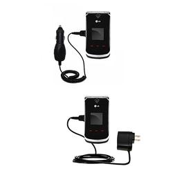 Gomadic Essential Kit for the LG KG810 - includes Car and Wall Charger with Rapid Charge Technology - Gomad