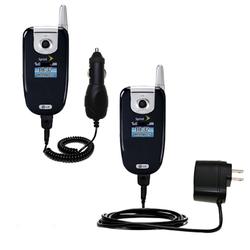Gomadic Essential Kit for the LG LX350 LX-350 - includes Car and Wall Charger with Rapid Charge Technology