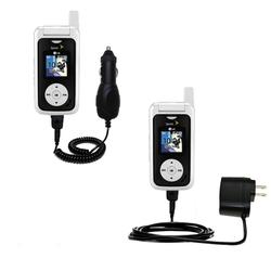 Gomadic Essential Kit for the LG LX550 LX-550 - includes Car and Wall Charger with Rapid Charge Technology