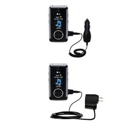 Gomadic Essential Kit for the LG LX570 / LX-570 - includes Car and Wall Charger with Rapid Charge Technology
