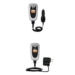 Gomadic Essential Kit for the LG PM-225 - includes Car and Wall Charger with Rapid Charge Technology - Goma