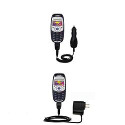 Gomadic Essential Kit for the LG PM-325 / PM 325 - includes Car and Wall Charger with Rapid Charge Technolog